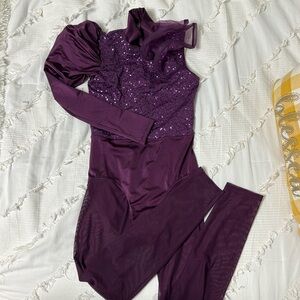 Weissman Eggplant “You Dont Own Me” Asymmetrical Dance Costume